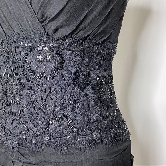 Tadashi Black Embellished Cocktail Dress - Picture 3 of 11